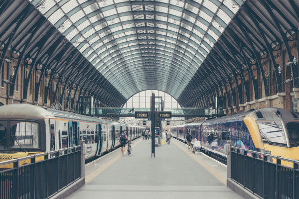 Railway station platform cover image